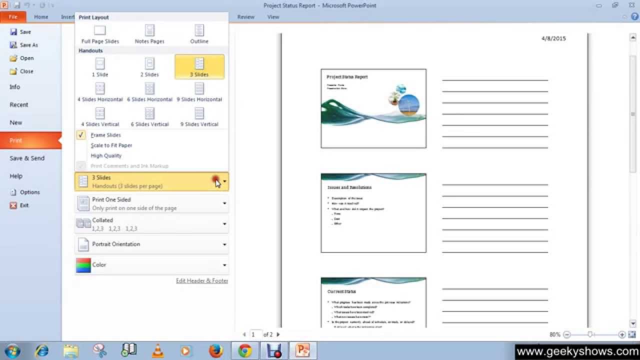 how do i print slide handouts from powerpoint for mac